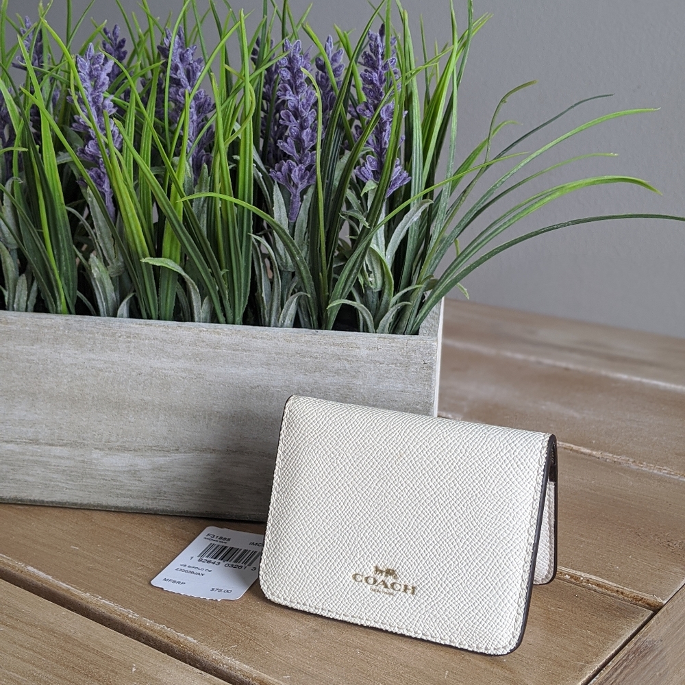 COACH bifold card case in colorblock